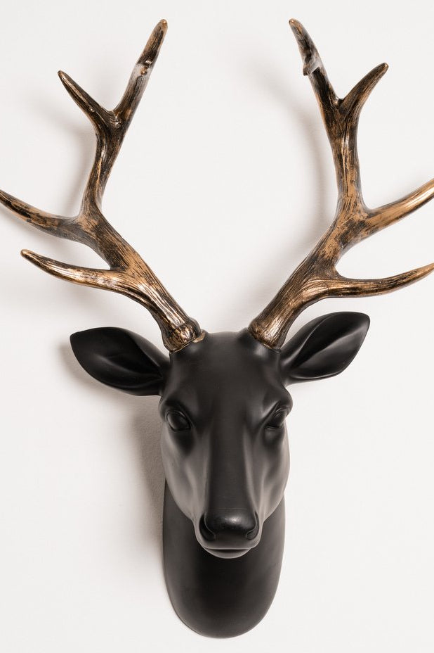 DSC02858 618 × 928px Black and gold deer head
