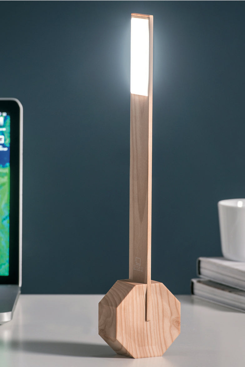 Gingko Octagon One Desk Light | Maple | H&B Style